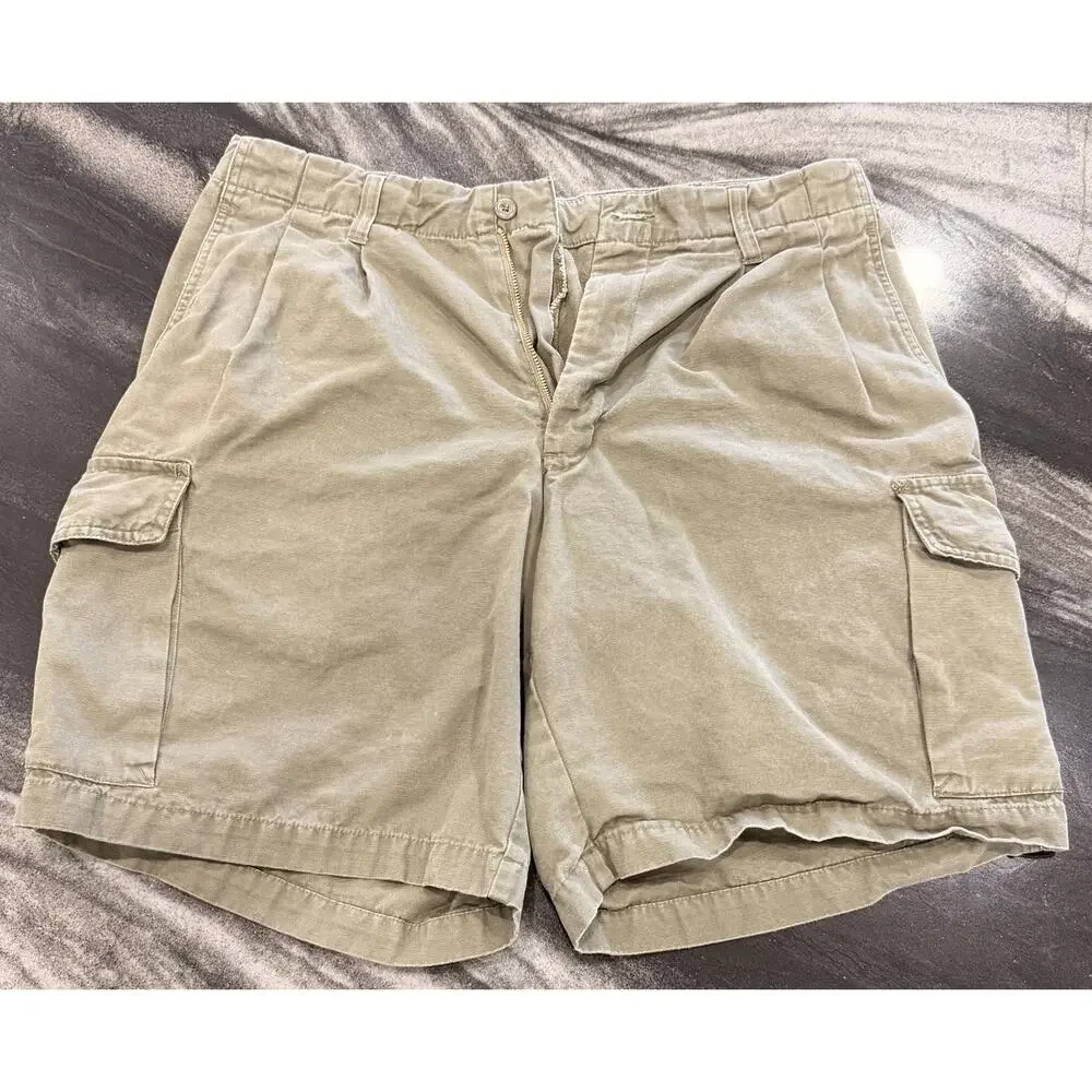Vintage Banana Republic Cargo Shorts Mens 33 Olive Green Cotton